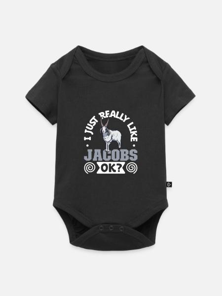 Ich liebe mein Jakobschaf - Baby Premium Kurzarmbody - Schwarz