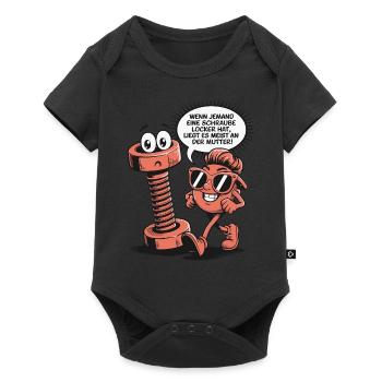 If someone has a screw loose nut saying - Baby Premium short-sleeve bodysuit - black - Front