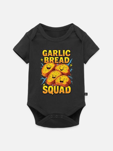 Knoblauchbrot - Baby Premium Kurzarmbody - Schwarz