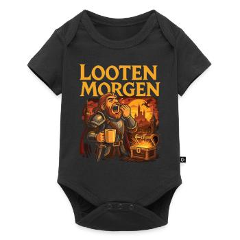 Chemise de café de jeu de rôle drôle - Body à manches courtes Premium Bébé - noir - Devant
