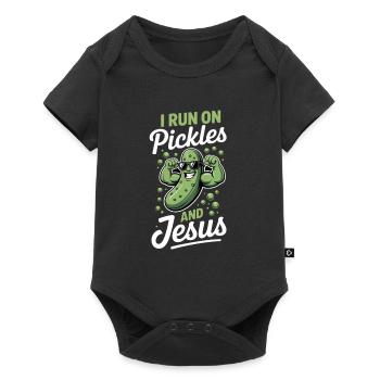 Cucumber Jesus Faith Christian - Baby Premium short-sleeve bodysuit - black - Front