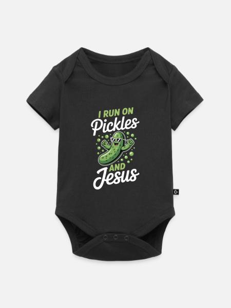 Gurke Jesus Glaube Christ - Baby Premium Kurzarmbody - Schwarz