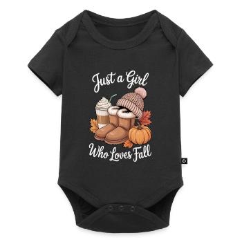 Just A Girl who loves Fall - Baby Premium short-sleeve bodysuit - black - Front