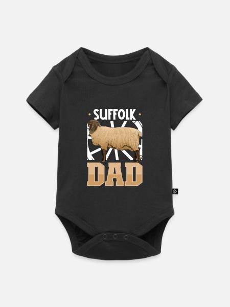 Suffolk-Schaf Papa - Baby Premium Kurzarmbody - Schwarz