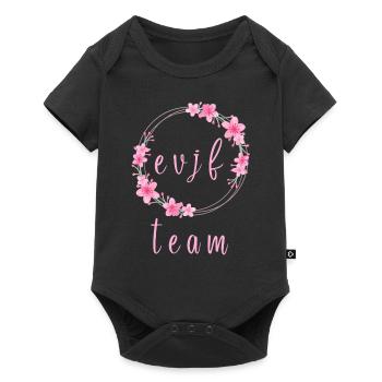 EVJF Cercle Fleurs Prénom Personnalisable - Body à manches courtes Premium Bébé - noir - Devant