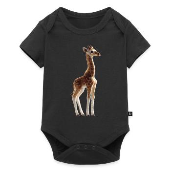 Girafe Afrique Amour Safari Nature sauvage Girafes mignonnes - Body à manches courtes Premium Bébé - noir - Devant