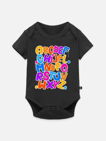 Abc Einschulung Schulkind - Baby Premium Kurzarmbody - Schwarz