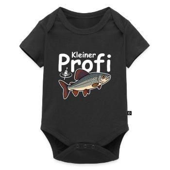 Kleiner Angler Profi - Baby Premium Kurzarmbody - Schwarz - Vorne