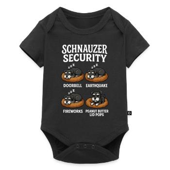 Schnauzer - Baby Premium Kurzarmbody - Schwarz - Vorne