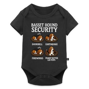 Basset Hound - Body à manches courtes Premium Bébé - noir - Devant