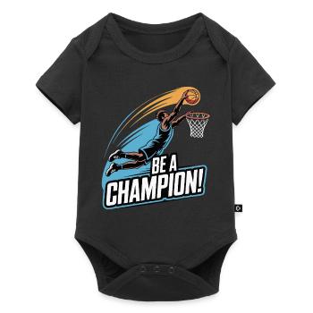PLAYING BE A CHAMPION - Baby Premium short-sleeve bodysuit - black - Front