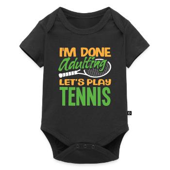 Tennis players: No more adults, let's - Baby Premium short-sleeve bodysuit - black - Front