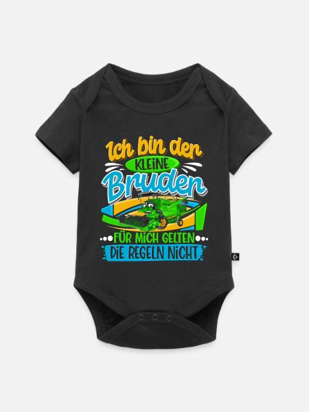 Kleiner Bruder - Baby Premium Kurzarmbody - Schwarz