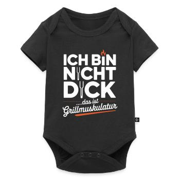 I'm not fat, that's grill muscles - Baby Premium short-sleeve bodysuit - black - Front