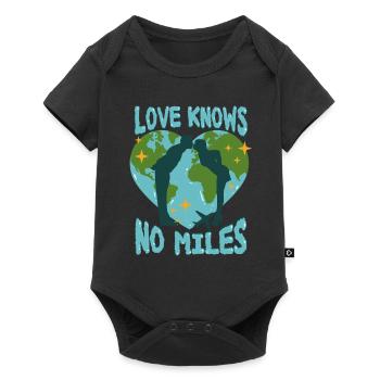 Long-Distance Relationship Love Knows No Miles - Baby Premium short-sleeve bodysuit - black - Front