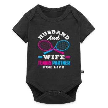 Husband And Wife Tennis Partner For Life - Baby Premium short-sleeve bodysuit - black - Front