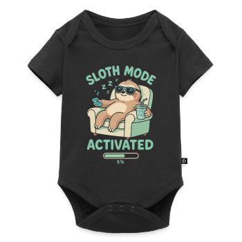 Faultiermodus aktiviert - Baby Premium Kurzarmbody - Schwarz - Vorne