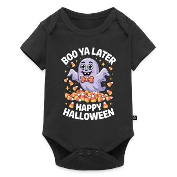 Boo Ya Later Candycorn Boo Halloween Shirt - Baby Premium short-sleeve bodysuit - black - Front
