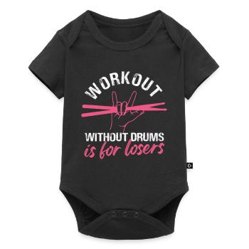 Bold Workout Drumming Design - Baby Premium Kurzarmbody - Schwarz - Vorne