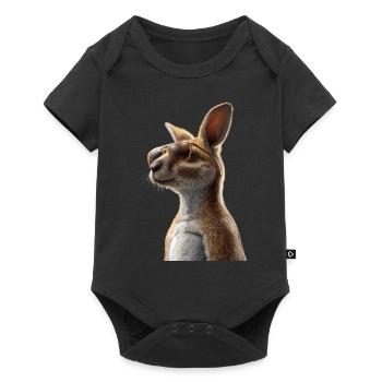 Wallaby Australia Outback Wild Sweet Kangaroo - Baby Premium short-sleeve bodysuit - black - Front