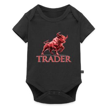 Trader : motif haussier pour les investisseurs et le trading - Body à manches courtes Premium Bébé - noir - Devant
