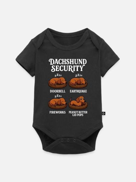 Dackel - Baby Premium Kurzarmbody - Schwarz