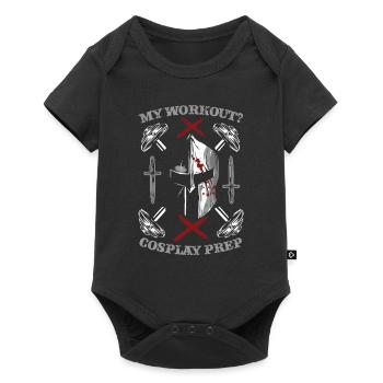 Cosplay Bodybuilder - Baby Premium Kurzarmbody - Schwarz - Vorne