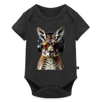 Wallaby Australia Outback Wild Sweet Kangaroo - Baby Premium short-sleeve bodysuit - black - Front