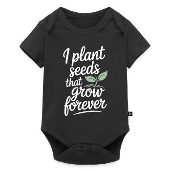 Enseignant : Je plante des graines qui poussent éternellement - Body à manches courtes Premium Bébé - noir - Devant