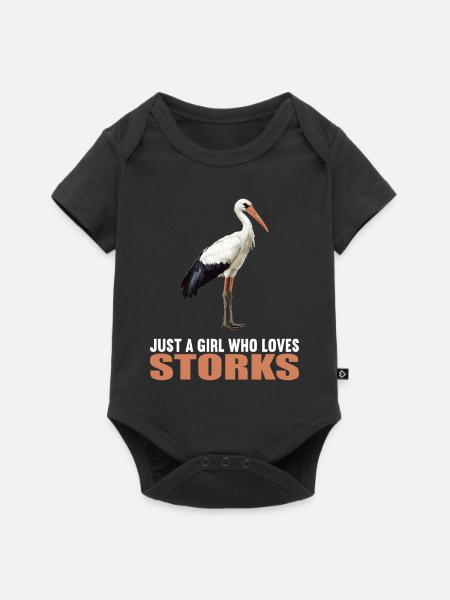 Störche Storch - Baby Premium Kurzarmbody - Schwarz