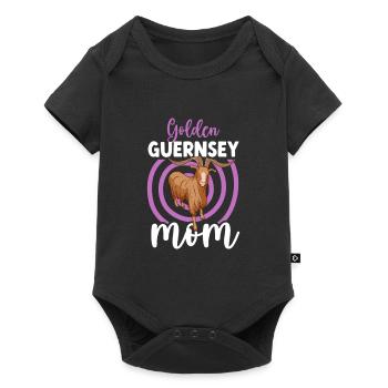 Mom of a Golden Guernsey Goat - Baby Premium short-sleeve bodysuit - black - Front