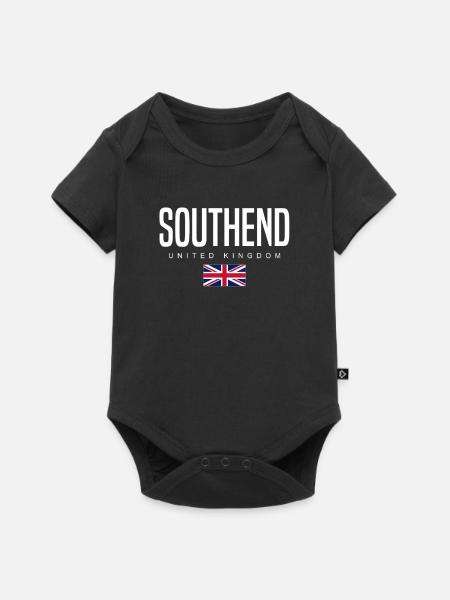 Southend England Großbritannien - Baby Premium Kurzarmbody - Schwarz