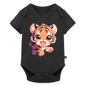Sumatra-Tiger - Baby Premium Kurzarmbody - Schwarz - Vorne