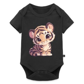 Sumatra-Tiger - Baby Premium Kurzarmbody - Schwarz - Vorne