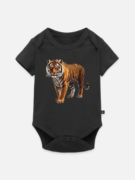 Sumatra-Tiger - Baby Premium Kurzarmbody - Schwarz