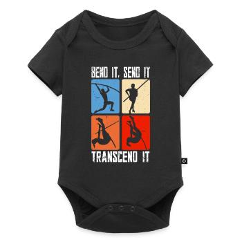 Stabhochsprung Bend it send it transcend it - Baby Premium Kurzarmbody - Schwarz - Vorne