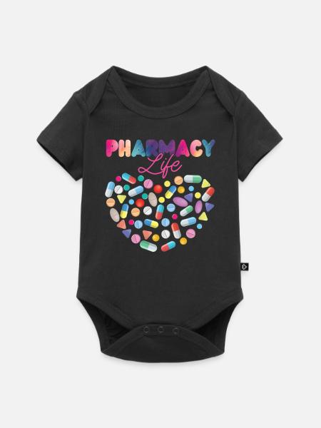 Pharmacy Tech Technician - Baby Premium Kurzarmbody - Schwarz