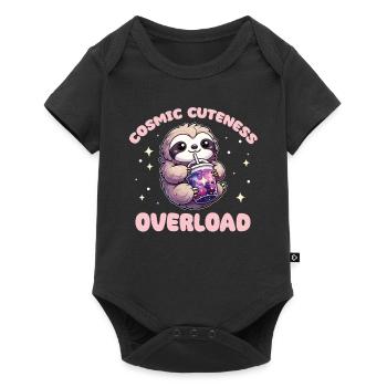 Sloths Drinking Bubble Tea Galaxy Boba Sloth - Baby Premium short-sleeve bodysuit - black - Front