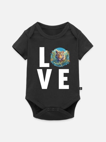 Sumatra-Tiger - Baby Premium Kurzarmbody - Schwarz