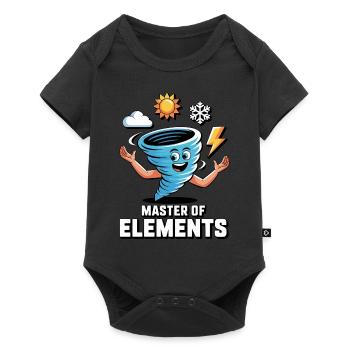 Master of Elements Cartoon Design - Baby Premium short-sleeve bodysuit - black - Front