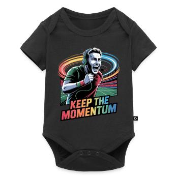 Conservez l’élan du design sportif - Body à manches courtes Premium Bébé - noir - Devant