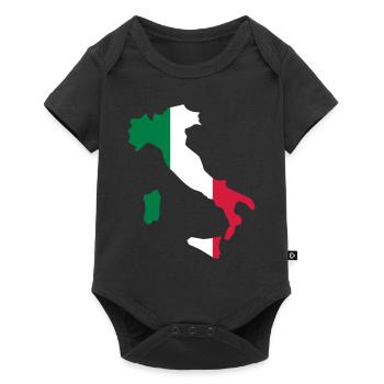 Italy - Baby Premium Kurzarmbody - Schwarz - Vorne
