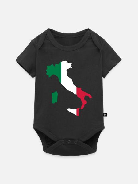 Italy - Baby Premium Kurzarmbody - Schwarz