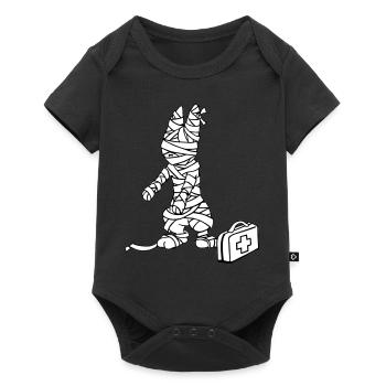 Erste Hilfe Bunny - Baby Premium Kurzarmbody - Schwarz - Vorne