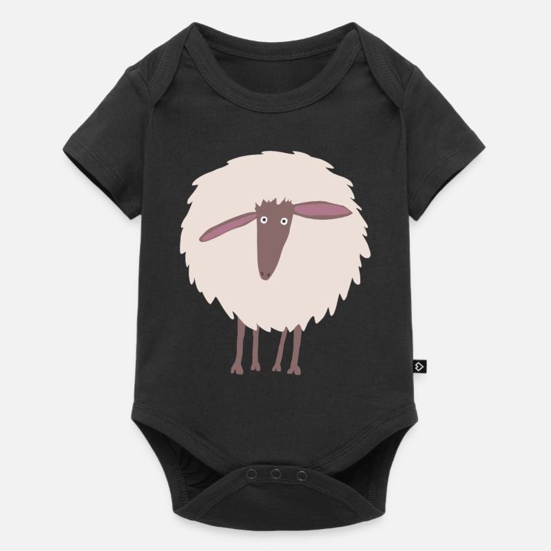 Schaf - Baby Premium Kurzarmbody - Schwarz