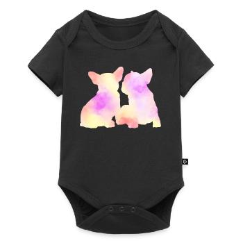 French Bulldog - Baby Premium Kurzarmbody - Schwarz - Vorne