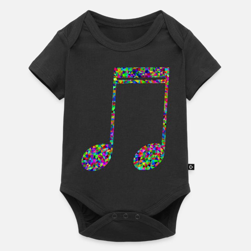 Musiknote - Baby Premium Kurzarmbody - Schwarz