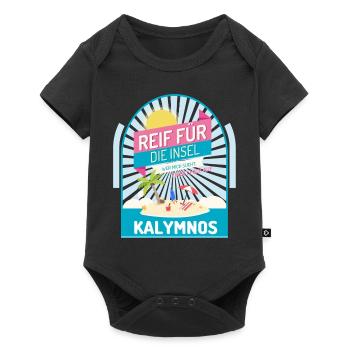 Kalymnos Inselurlaub - Baby Premium Kurzarmbody - Schwarz - Vorne
