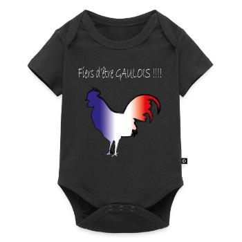 Coq Gaulois blanc - Body à manches courtes Premium Bébé - noir - Devant
