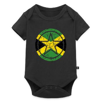racines étoiles Jamaïque heartlove natif .png - Body à manches courtes Premium Bébé - noir - Devant